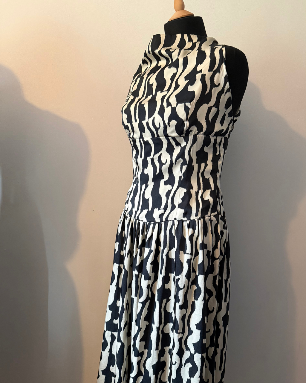 Monochrome Silk Dress