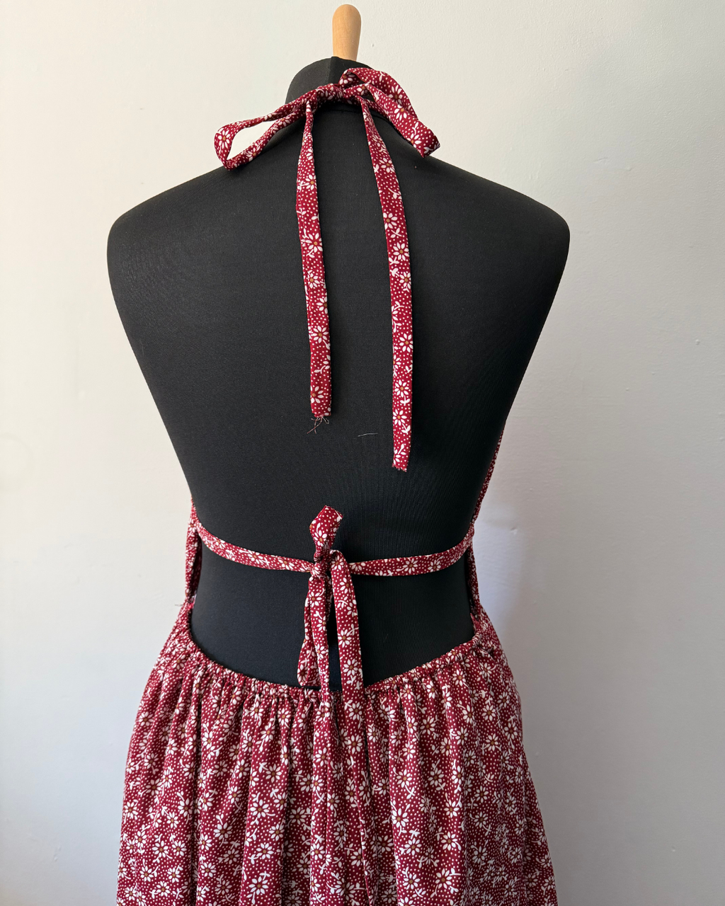 Red Floral Halter Dress